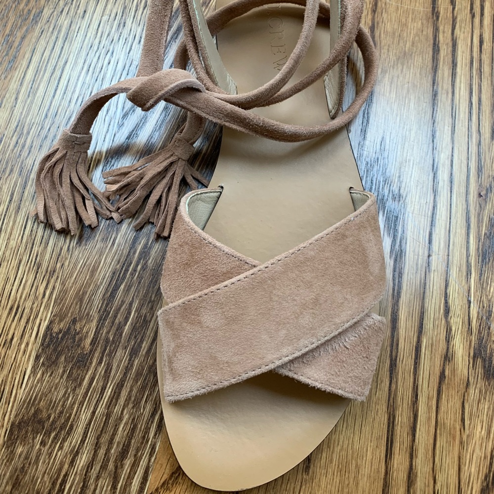 J.Crew Sand Lace-up Sandal size 6
